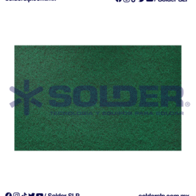 ALMOHADILLA DE FIBRA 9"X6" VERDE USO GENERAL COD. AUS-600