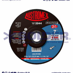 DISCO DE CORTE 7" METAL Y ACERO INOXIDABLE COD. AUS-2044