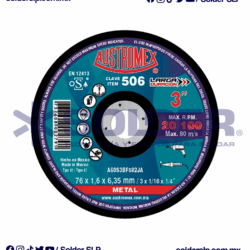 DISCO DE CORTE 3" LARGA DURACION COD. AUS-506