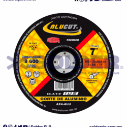 DISCO DE CORTE 7" PARA ALUMINIO ALUCUT COD. AUS-893