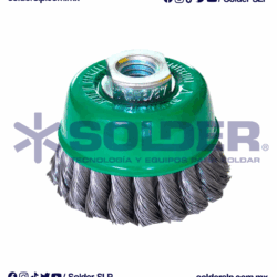 CEPILLO DE ALAMBRE TRENZADO TIPO COPA 3" X 0.014 COD. AUS 965