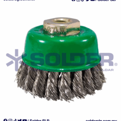 CEPILLO DE ALAMBRE TRENZADO TIPO COPA 75 x 0.356 x MR COD. AUS 967