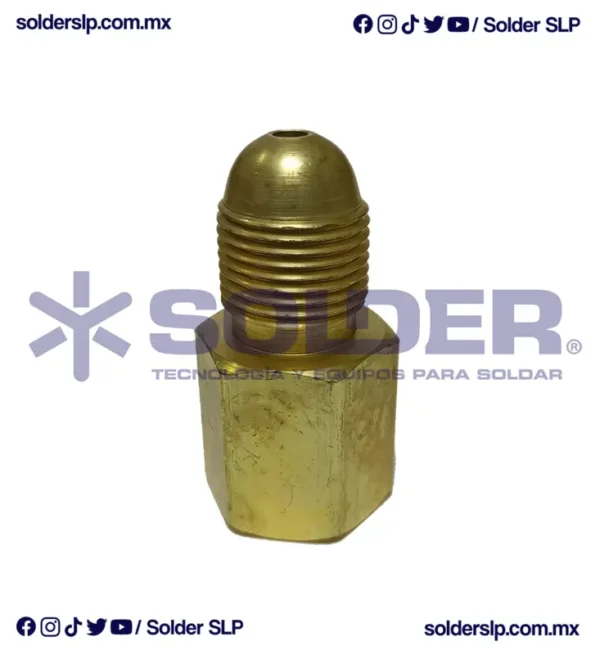 ADAPTADOR DE ACETILENO CORTO CGA 510 PRAX A INF BS 341-1 COD. 02-01