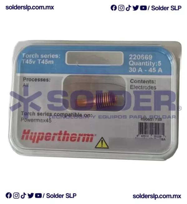 Electrodo De Plasma Power Max 45 Tipo Hypertherm Cod. 220669 - Imagen 2