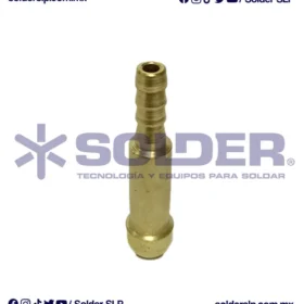 NIPLE PARA MANGUERA ARGON 1/4 GRUESO COD. 24-08