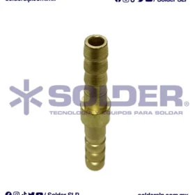 NIPLE PARA UNIR MANGUERA 1/4 DOS PICTELES LARGOS COD. 24-11