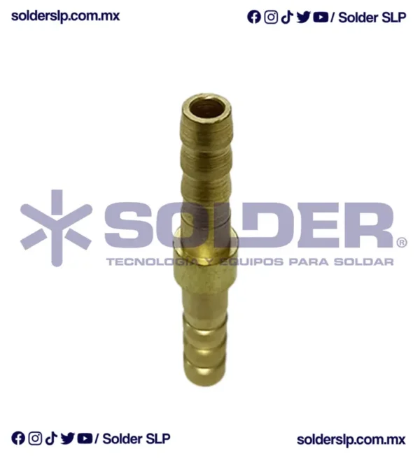 NIPLE PARA UNIR MANGUERA 1/4 DOS PICTELES LARGOS COD. 24-11