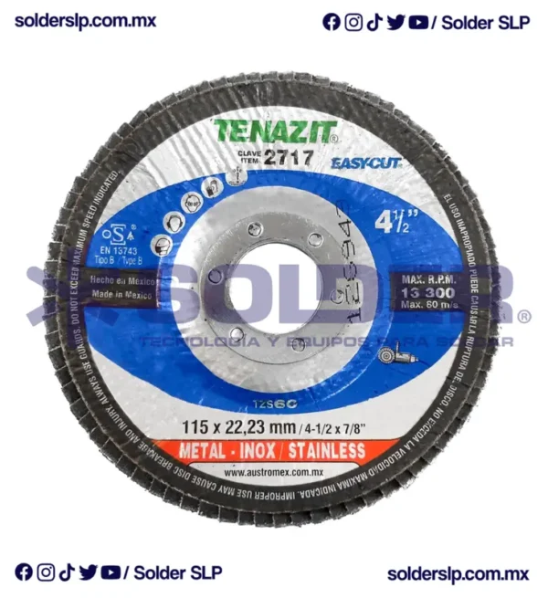 DISCO LAMINADO 4-1/2" GRANO 60 EASY-CUT COD. AUS-2717 - Imagen 2