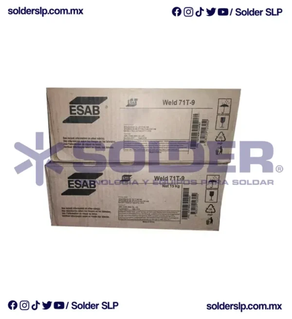 MICROALAMBRE TUBULAR 71T9 1/16 ESAB ORIGEN ASIA CAJA/15 KG COD. 15T916349V - Imagen 3