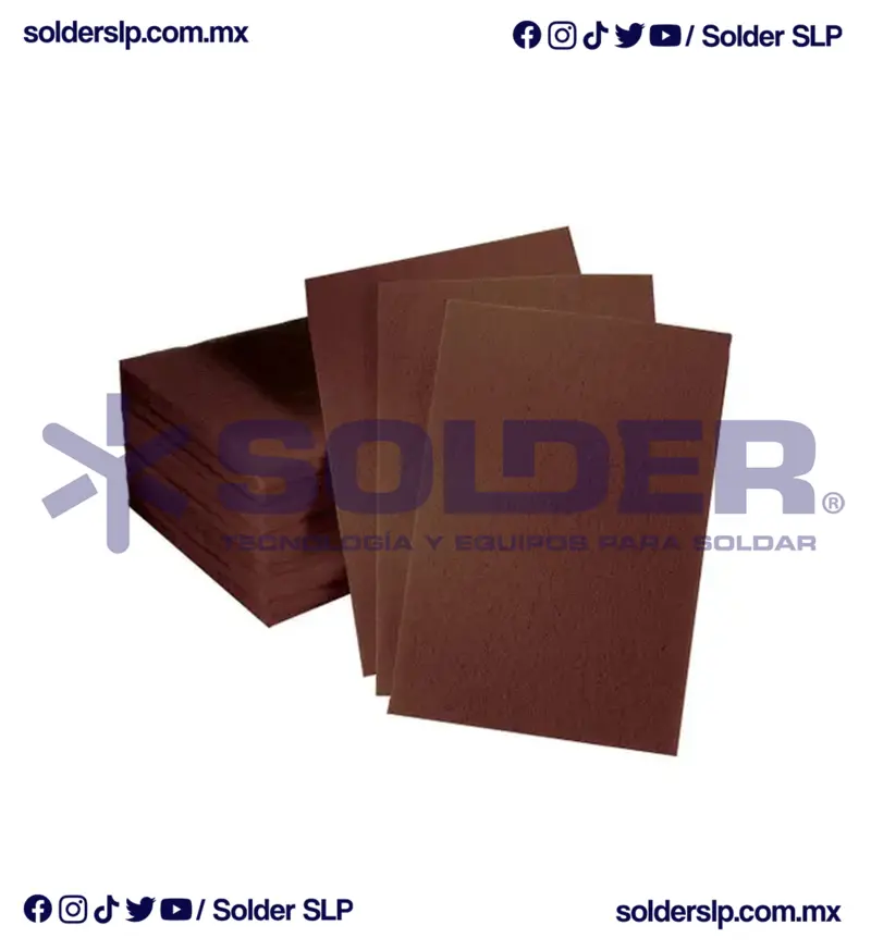 Almohadilla De Fibra 9"X6" Marron Grano Medio Cod. Aus-601 - Imagen 2