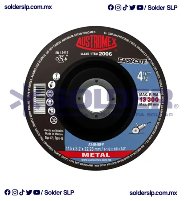 Disco De Corte 4-1/2" Easy-Cut Cod. Aus-2006