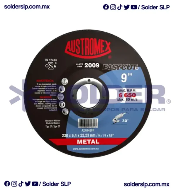 Disco Desbaste 9" Easy-Cut Cod. Aus-2009