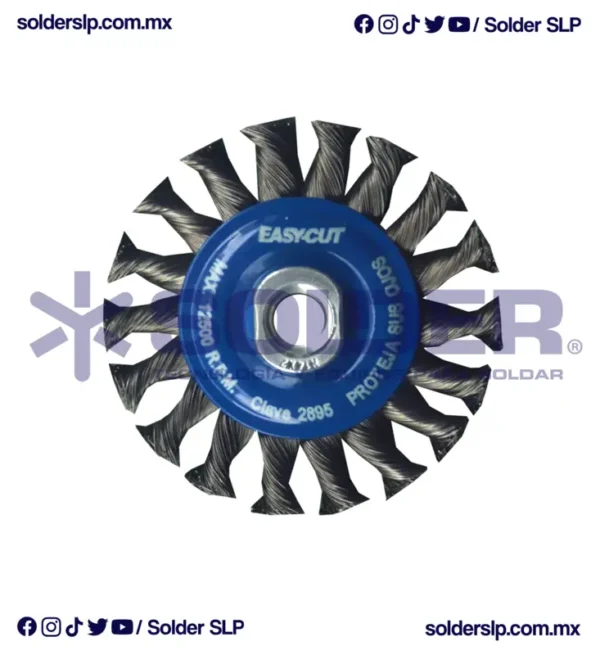 CEPILLO DE ALAMBRE ACERO AL CARBON 4" X 0.014 COD. AUS 2895