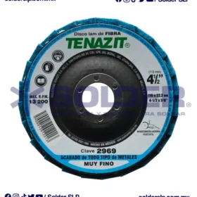 Disco Laminado 4-1/2" Fibra Azul Muy Fino Cod. Aus-2969
