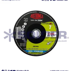 Disco De Corte 7" Inox Plano Cod. Aus-877