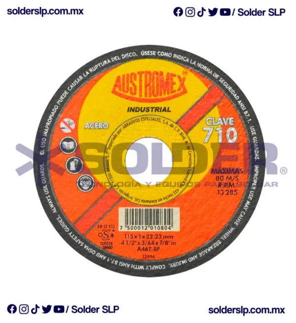 Disco De Corte 4-1/2" (Plano) Cod. Aus 710