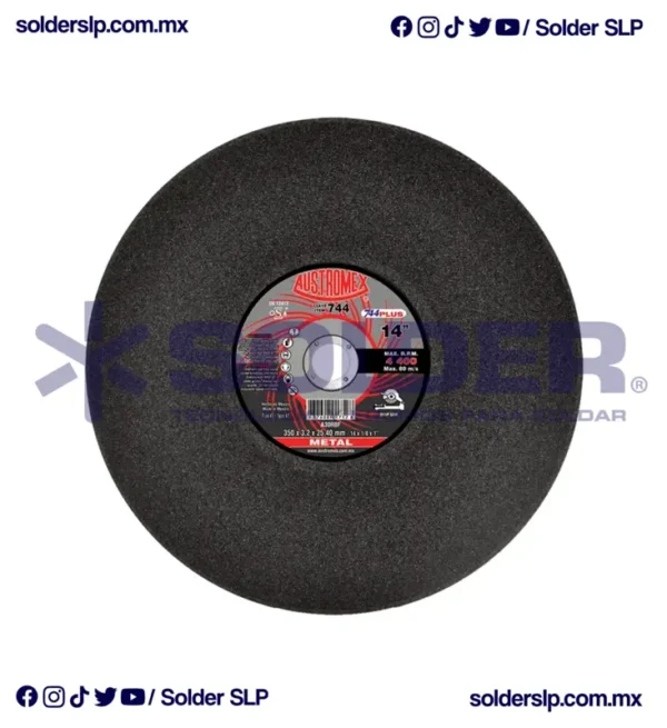 Disco De Corte Metal 14" X7/64"X1" Hum Cod. Aus-744