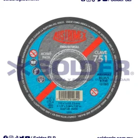 Disco De Corte 4-1/2" Para Acero Inox Cod. Aus-751