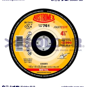 Disco De Corte 4-1/2" X 1/16 Cod. Aus 761