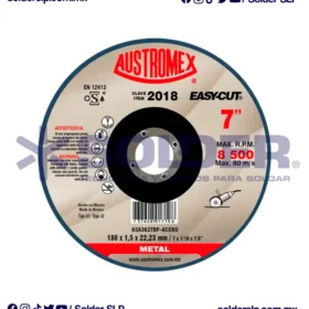 Disco De Corte De 7" X1/16X7/8 Cod. Aus 2018