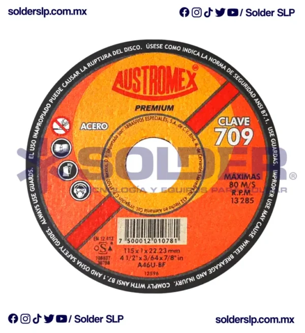 Disco De Corte 4-1/2" Plano Premium Cod. Aus-709