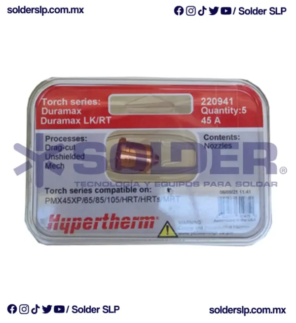 Boquilla De Plasma Hypertherm Drag Cut 65/85 Cod. 220941 - Imagen 2