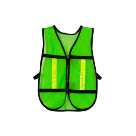 Chaleco De Seguridad Verde De Malla Con Reflejantes