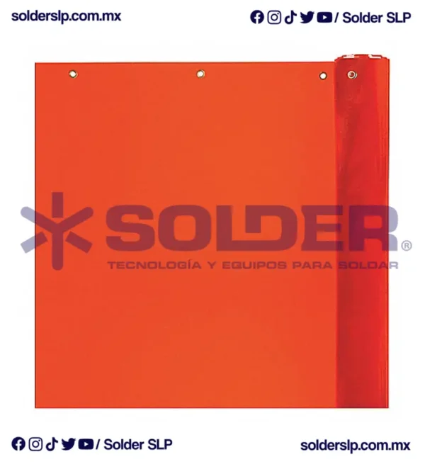 Cortina Naranja 1.82 X 1.82M 14Mil Cod. Wld*Sp-6636 - Imagen 2