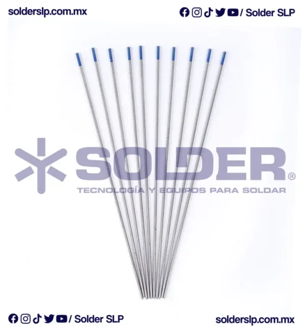 Electrodo De Tungsteno 3/32 2% Lanthano Punta Azul