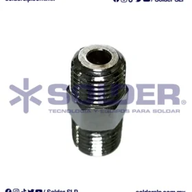 NIPLE DE SALIDA OXI-MED 9/16X24 GRANDE ORIFICIO MINI COD. 55-H05F