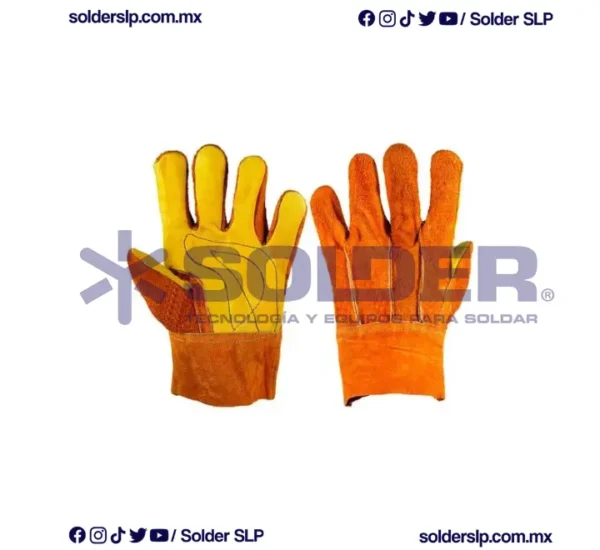 Guante Combinado Piel/Carnaza Con Elastico
