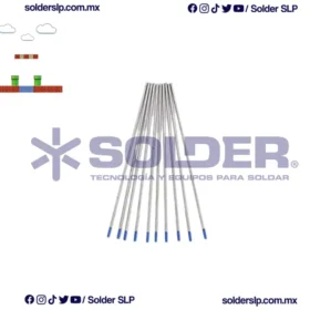 Electrodo De Tungsteno 1/8 2% De Lanthano Punta Azul