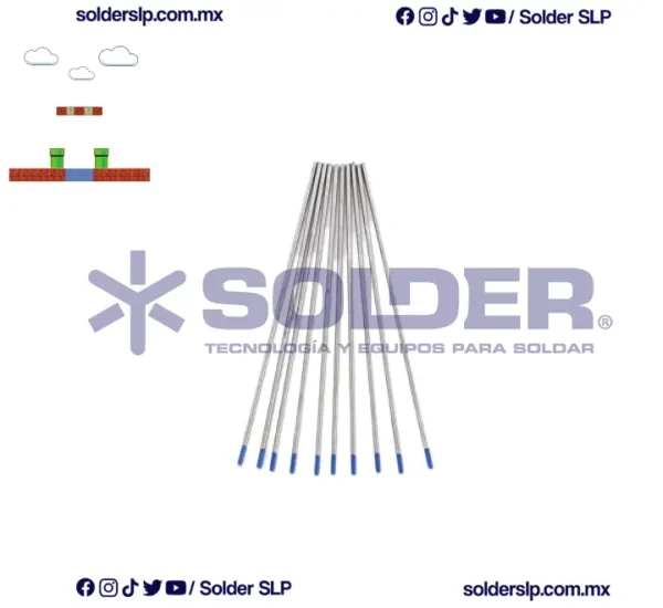 Electrodo De Tungsteno 1/8 2% De Lanthano Punta Azul