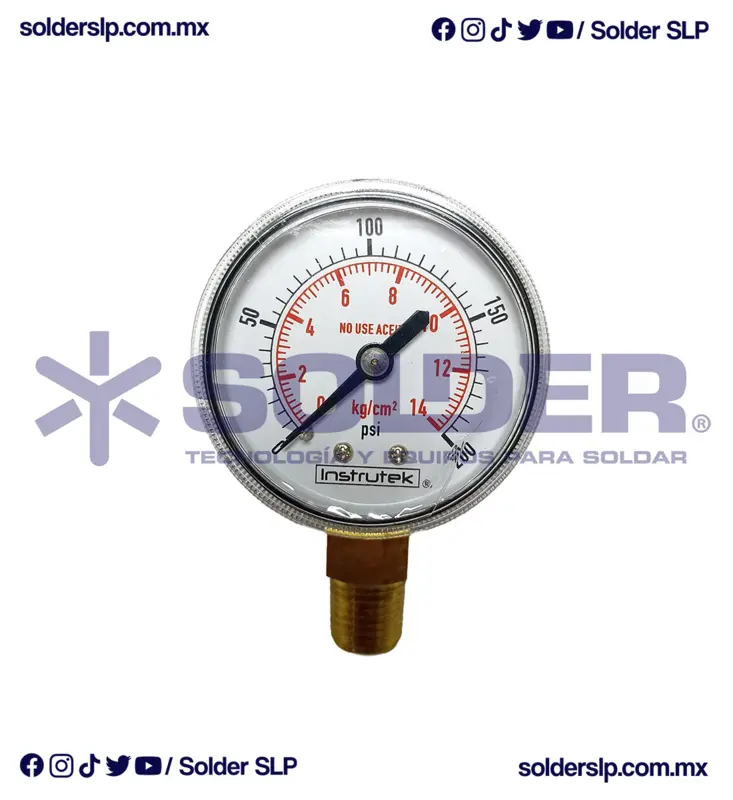 Manometro Alta Presion 0-14Kgs Baja/Oxigeno Cod. 51.600N.200