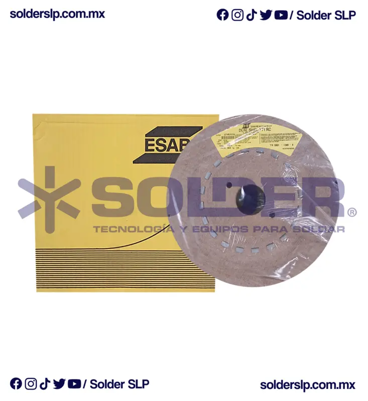 Microalambre Tubular .045 Esab 71Rc Caja Amarilla C/16 Kg Cod. E71R1111A