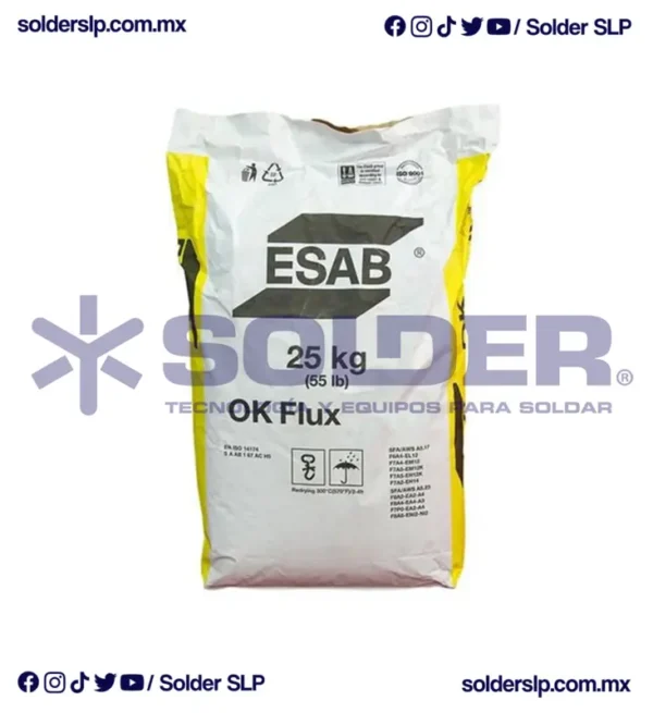 Fundente Arco Sumergido Ok Flux 10.72 C/25 Kg Cod. 1072800P00
