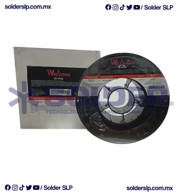 ROLLO DE MICROALAMBRE SOLIDO 70S6 .035 C/5 KG - WELD 500 COD. WLD*1S6-035-5K