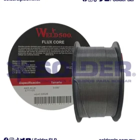 ROLLO DE MICROALAMBRE TUBULAR .035 2 LBS (.908 KG) WELD 500