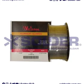 ROLLO DE MICROALAMBRE DE ALUMINIO 4043 .035 C/1 LB WELD 500 COD. WLD1A-4043-035-1