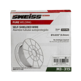 ROLLO DE MICROALAMBRE TUBULAR E71T-GS .035 SWEISS C/2 LB - 0.9 KG COD. M3-315