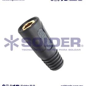 CONECTOR HEMBRA TIPO DINSE 50 A 70 MM COD. PEA* BK-70
