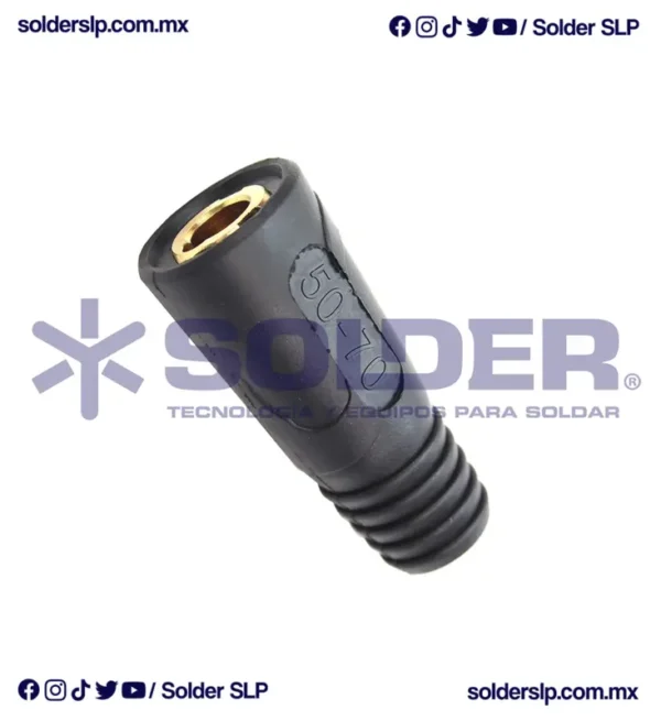 CONECTOR HEMBRA TIPO DINSE 50 A 70 MM COD. PEA* BK-70