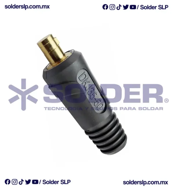 CONECTOR MACHO TIPO DINSE 35 A 50 MM COD. WLD*EC-SK-50
