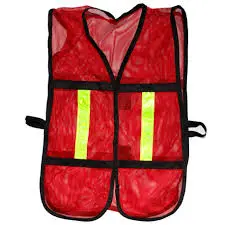 Chaleco De Seguridad Rojo Malla Con Reflejantes