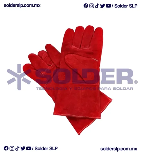 Guante Afelpado Rojo Linea Economica - Imagen 2