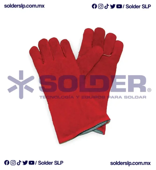 Guante Afelpado Rojo Linea Economica