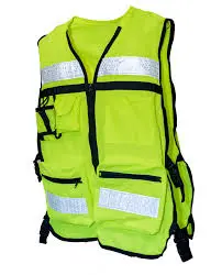 Chaleco De Seguridad Amarillo De Tela Con Reflejantes