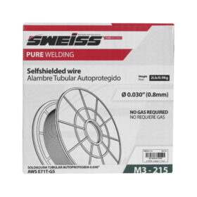 ROLLO DE MICROALAMBRE TUBULAR E71T-GS .030 SWEISS C/2 LB - 0.9 KG COD. M3-215