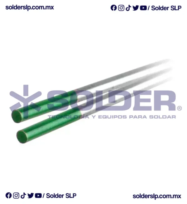 ELECTRODO DE TUNGSTENO 1/8 PURO PUNTA VERDE COD. WLD*T187G