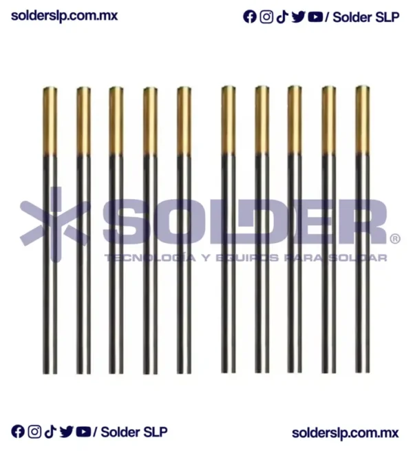 Electrodo De Tungsteno 3/32 Lanthano 1.5% Punta Dorada - Imagen 2